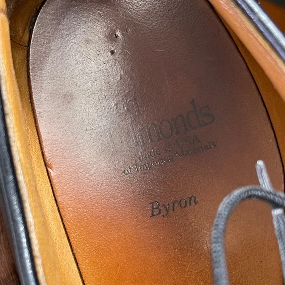 Allen Edmonds Byron 2004 Black Leather Cap Toe Oxford Dress Shoes Men's 9 D